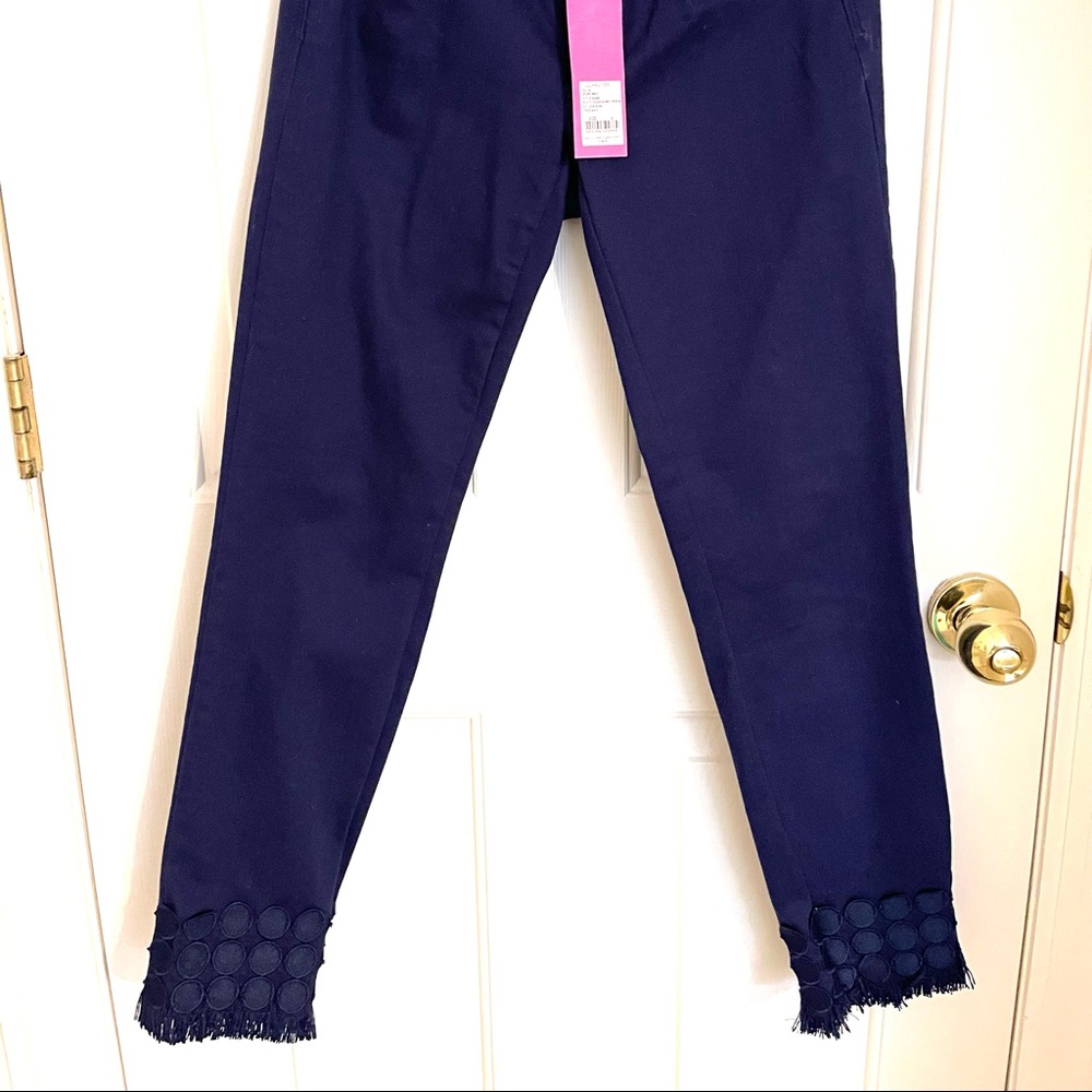 Lilly Pulitzer navy crop pants size 0 - Picture 3 of 5